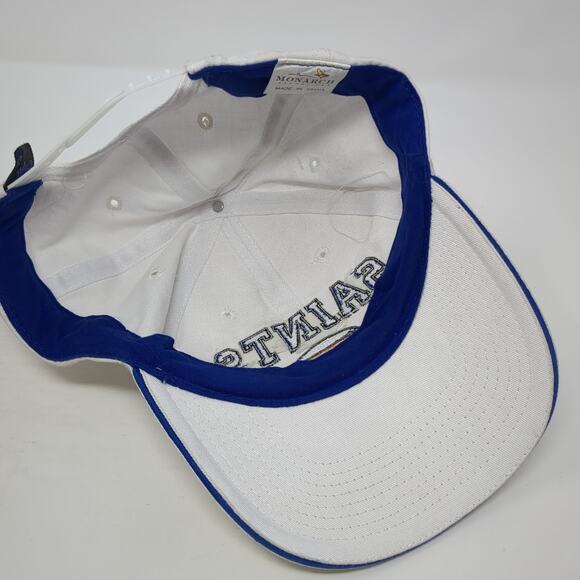 Saints Snapback Cap White One Size Adjustable Embroidered 6 Panel Monarch - Picture 8 of 11